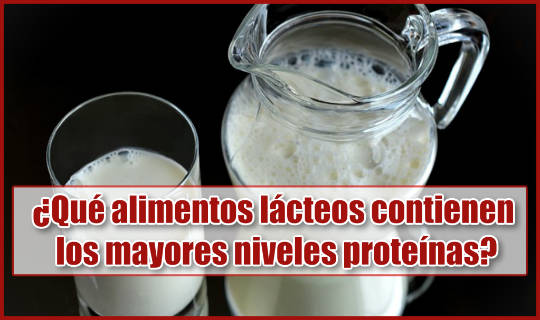 Conoce los alimentos lácteos que te aportan mayor cantidad de proteínas